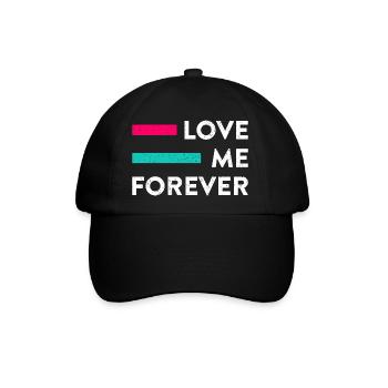 Love Me Forever - Baseballkappe - Schwarz/Schwarz - Vorne