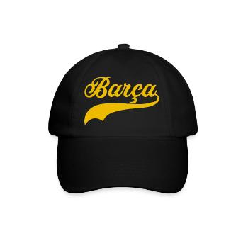 barca swoosh vintage - Baseballkappe - Schwarz/Schwarz - Vorne