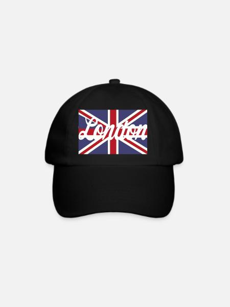 London - Baseballkappe - Schwarz/Schwarz