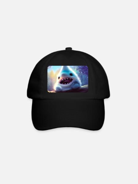 Furry Shark - Baseballkappe - Schwarz/Schwarz