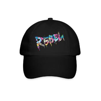 Rebel Rebels Lustige Retro Musik Hip Hop Rocknroll - Baseballkappe - Schwarz/Schwarz - Vorne