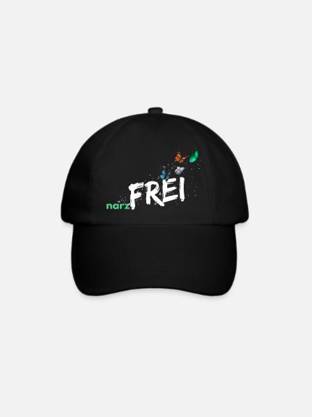 narzfrei weiß - Baseballkappe - Schwarz/Schwarz