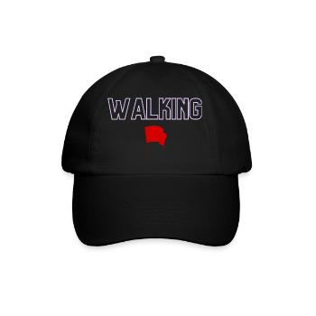 Walking red Flag funny shirt - Baseballkappe - Schwarz/Schwarz - Vorne