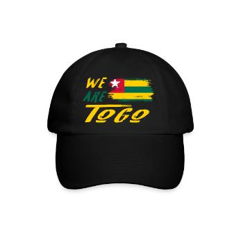 Wir sind Togo - Baseballkappe - Schwarz/Schwarz - Vorne