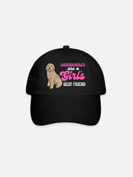 Labradoodle Hund - Baseballkappe - Schwarz/Schwarz