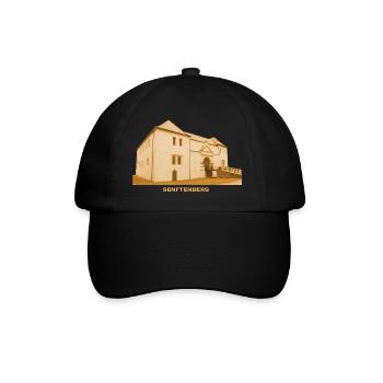 Senftenberg Schloss Festung Brandenburg Spreewald - Baseballkappe - Schwarz/Schwarz - Vorne