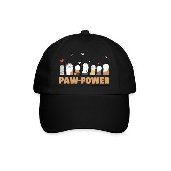 Paw-Power - Baseballkappe - Schwarz/Schwarz - Vorne