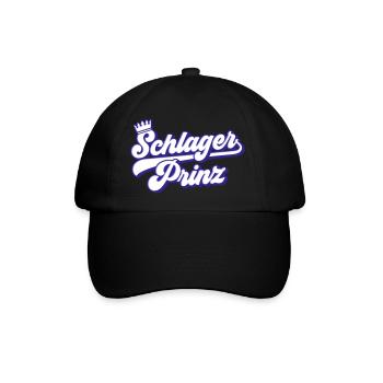 Schlager Prinz | Farben änderbar - Baseballkappe - Schwarz/Schwarz - Vorne