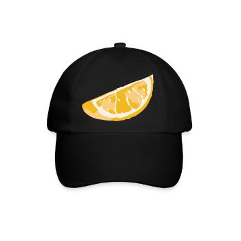 zitrone - Baseballkappe - Schwarz/Schwarz - Vorne