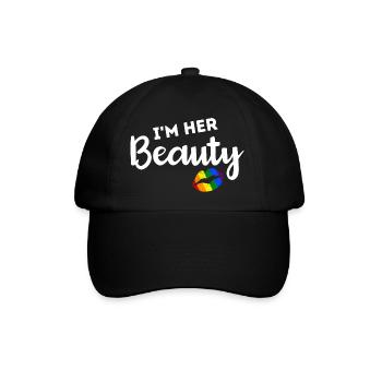 LGBT Pride Regenbogenpaare Lesben Ich bin Ihre Schönheit - Baseballkappe - Schwarz/Schwarz - Vorne