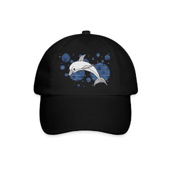 Delfin - Baseballkappe - Schwarz/Schwarz - Vorne