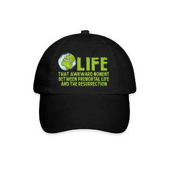 Life Das Peinliche Moment Zwischen Leben - Baseballkappe - Schwarz/Schwarz - Vorne