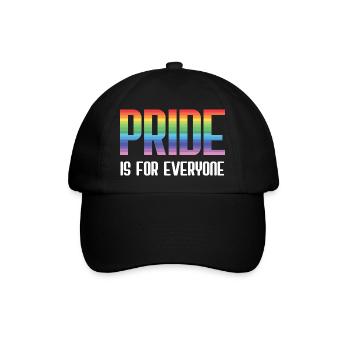 LGBT Pride Month - Pride ist für alle da - Baseballkappe - Schwarz/Schwarz - Vorne