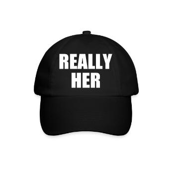 really her - Baseballkappe - Schwarz/Schwarz - Vorne