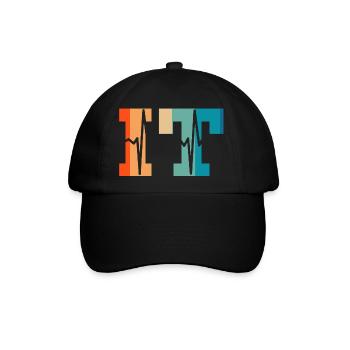 Heartbeat Retro Informationstechnologie - Baseballkappe - Schwarz/Schwarz - Vorne