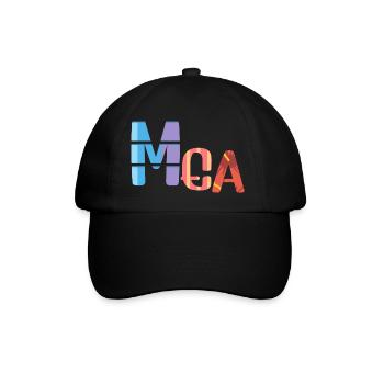 Mea name pastel text colorful - Baseballkappe - Schwarz/Schwarz - Vorne