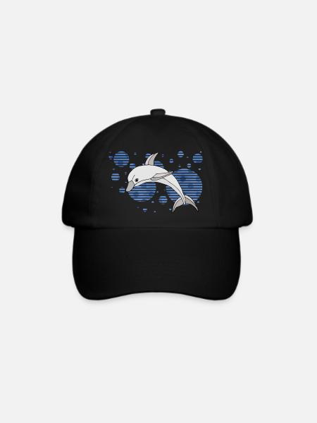 Delfin - Baseballkappe - Schwarz/Schwarz