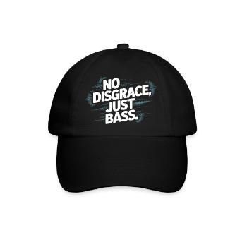 Keine Schande, nur Bässe fett - Baseballkappe - Schwarz/Schwarz - Vorne