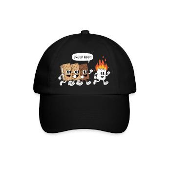 Spooky Smores Hiker Camper Halloween Camping - Baseballkappe - Schwarz/Schwarz - Vorne
