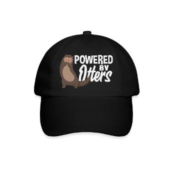 Angetrieben Von Sea Otter Cartoon - Baseballkappe - Schwarz/Schwarz - Vorne
