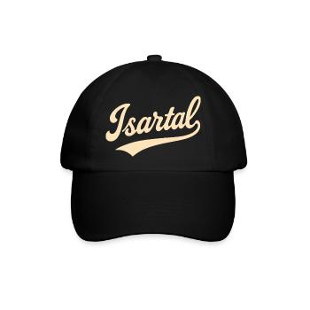 Isartal Schriftzug   - Baseballkappe - Schwarz/Schwarz - Vorne