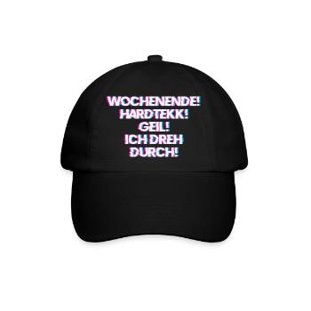 Hardtekk Tekk - Baseballkappe - Schwarz/Schwarz - Vorne