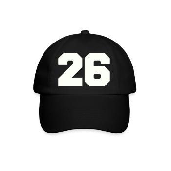 26 - Baseballkappe - Schwarz/Schwarz - Vorne