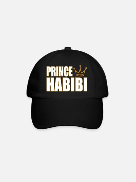 Prince Habibi – Royal Arabic Love Statement Design - Baseballkappe - Schwarz/Schwarz
