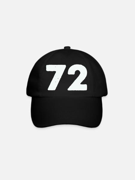 72 - Baseballkappe - Schwarz/Schwarz
