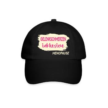 GELENKSCHMERZEN WECHSELJAHRE MENOPAUSE - Baseballkappe - Schwarz/Schwarz - Vorne
