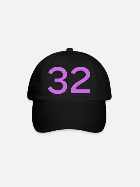 32 - Baseballkappe - Schwarz/Schwarz