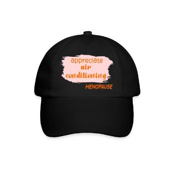 Klimaanlagen-Menopause - Baseballkappe - Schwarz/Schwarz - Vorne