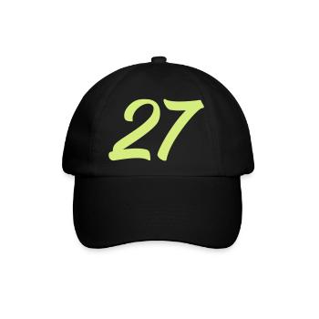 27- - Baseballkappe - Schwarz/Schwarz - Vorne