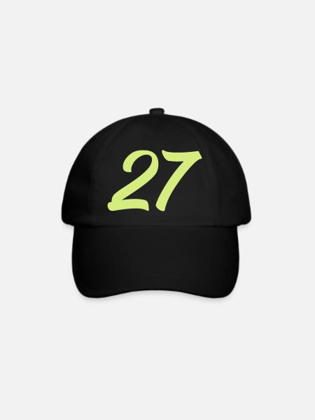 27- - Baseballkappe - Schwarz/Schwarz