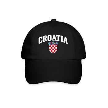 Croatia - Kroatien - Wappen - Mittelmeer - Adria - Baseballkappe - Schwarz/Schwarz - Vorne