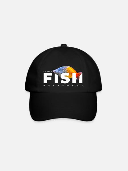Boesemani Regenbogen Fischhalter - Baseballkappe - Schwarz/Schwarz