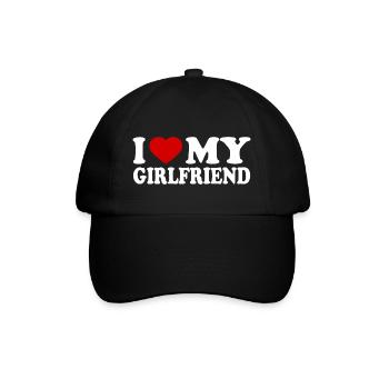 I love my girlfriend - Baseballkappe - Schwarz/Schwarz - Vorne