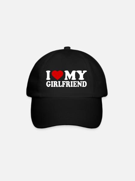 I love my girlfriend - Baseballkappe - Schwarz/Schwarz