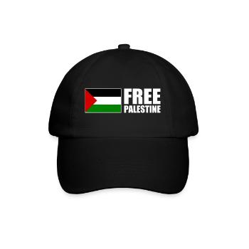 Free palestine - Baseballkappe - Schwarz/Schwarz - Vorne