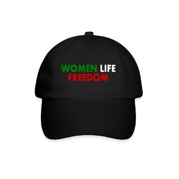 Women life freedom - Baseballkappe - Schwarz/Schwarz - Vorne