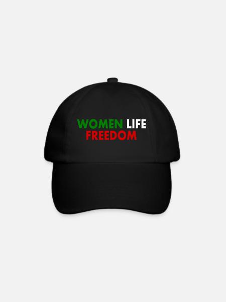 Women life freedom - Baseballkappe - Schwarz/Schwarz
