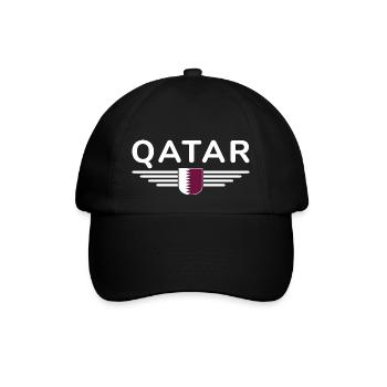 Katar Design – Exklusiv und Modern - Baseballkappe - Schwarz/Schwarz - Vorne