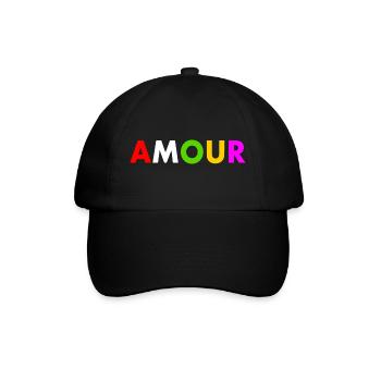 Amour - Baseballkappe - Schwarz/Schwarz - Vorne