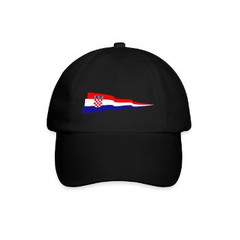 Kroatien Hrvatska Flagge Fahne Hrvate Domovina - Baseballkappe - Schwarz/Schwarz - Vorne