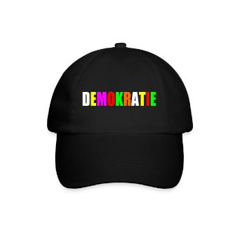 Demokratie - Baseballkappe - Schwarz/Schwarz - Vorne