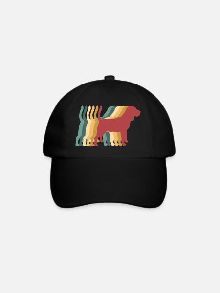 Beagle Hund Retro Vintage - Baseballkappe - Schwarz/Schwarz