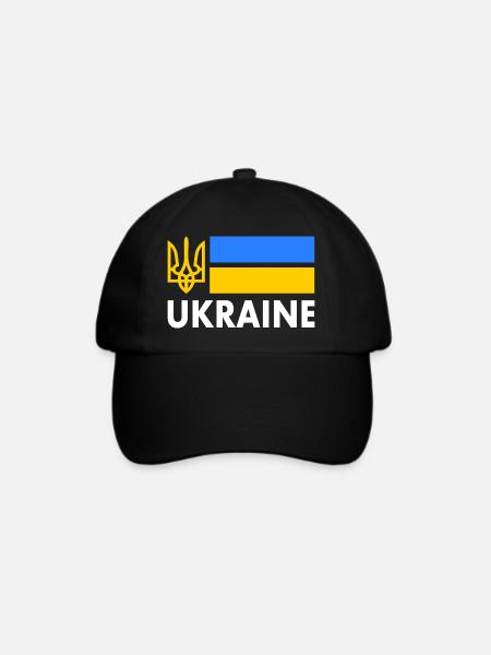 Ukraine - Baseballkappe - Schwarz/Schwarz