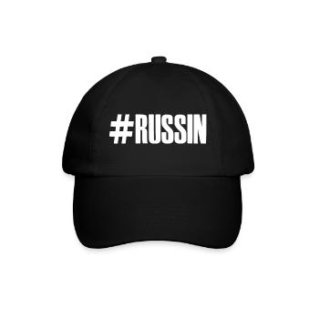 Russische Seele Russin Spruch auf Russisch für - Baseballkappe - Schwarz/Schwarz - Vorne