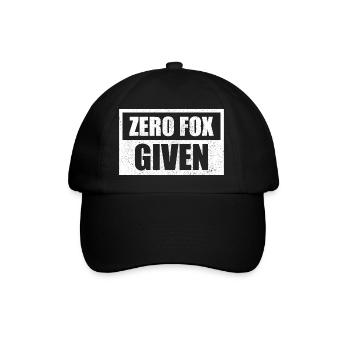 Zero Fox Given - Baseballkappe - Schwarz/Schwarz - Vorne