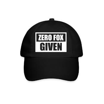 Zero Fox Given - Baseballkappe - Schwarz/Schwarz - Vorne